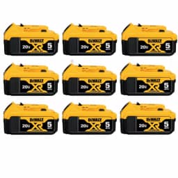 DEWALT 20V MAX XR Premium Lithium-Ion 5.0 Ah Battery Pack, 9-Pack thumbnail 1