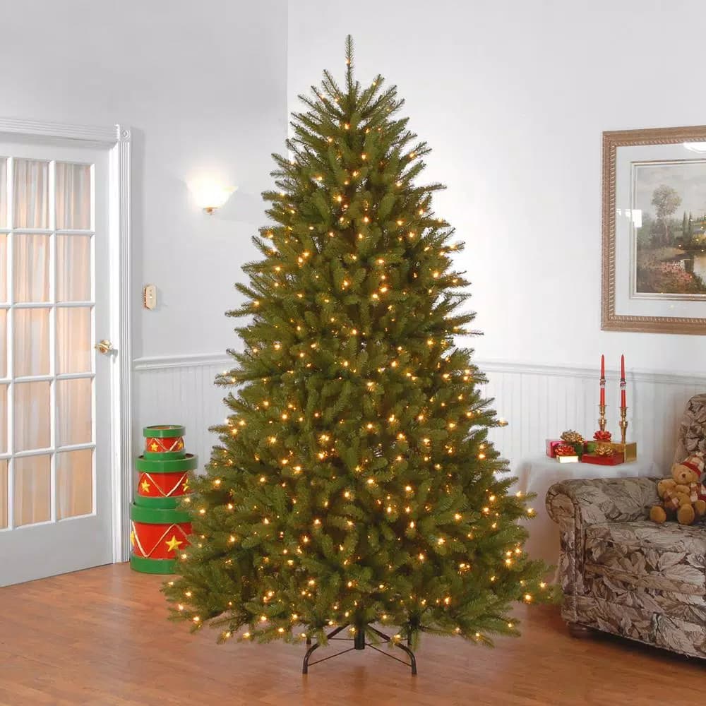 National Tree Company 7 ft. Dunhill Fir Artificial Christmas Tree with 700 Clear Warm Lights