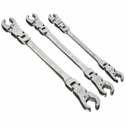 GearWrench SAE Flex Head Flare Nut Ratcheting Wrench Set, 3-Piece thumbnail 1