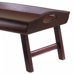 Winsome Sedona Solid Wood Bed Tray with Foldable Legs and Large Handles, Antique Walnut Finish thumbnail 4