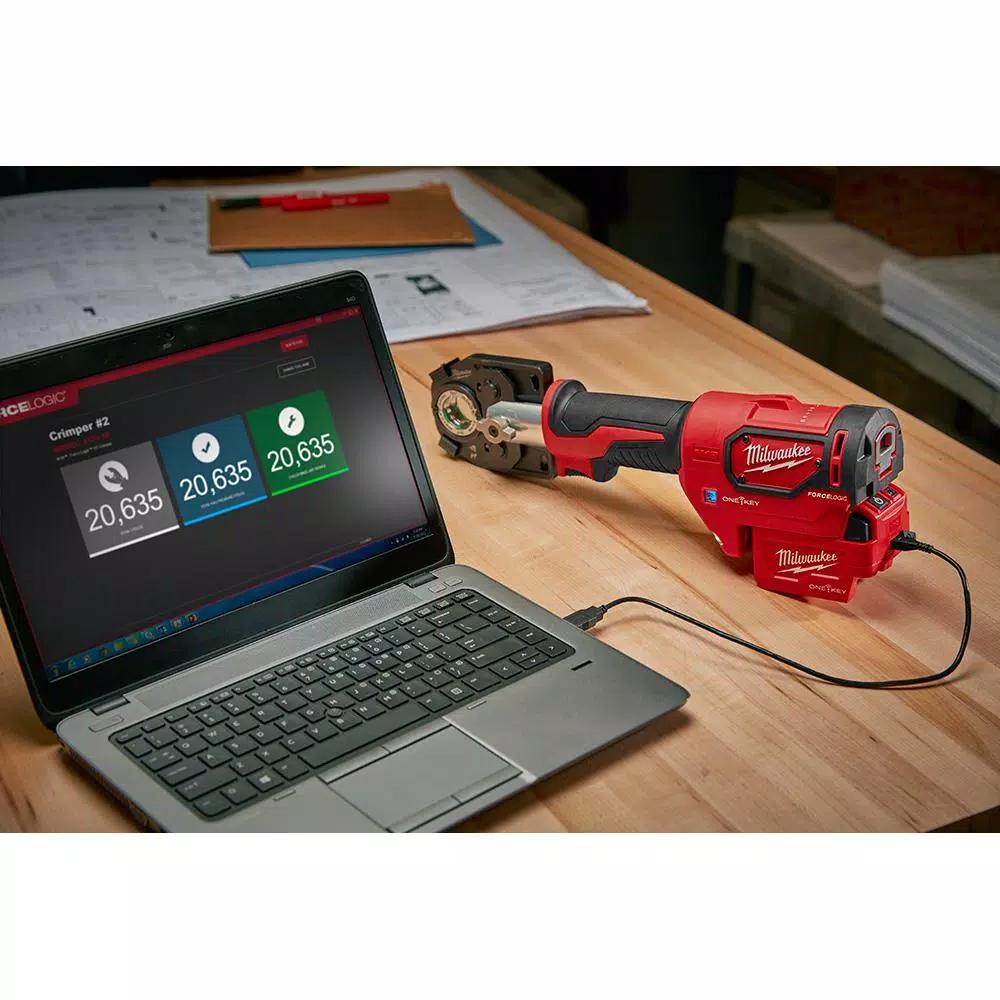 Milwaukee M18 FORCE LOGIC 600 MCM Crimper Kit with 750 MCM Cu/1000 MCM Al Cutting Jaw
