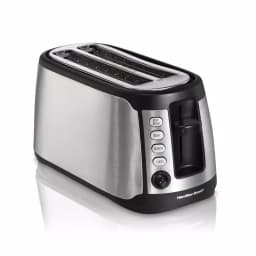 Hamilton Beach 4-Slice Long Slot Toaster with Keep Warm Setting, Black thumbnail 1