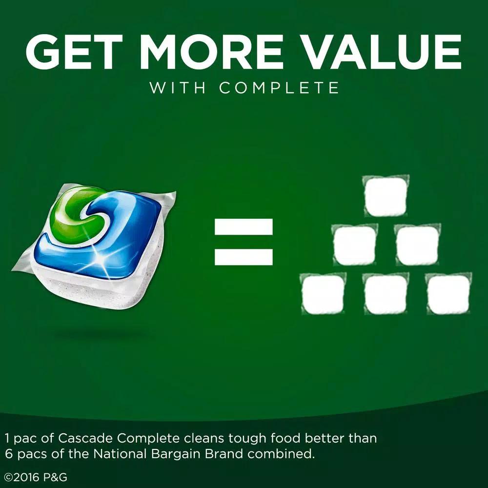Cascade Complete ActionPacs Dishwasher Detergent with Dawn, Fresh Scent, 43-Count (6-Pack)