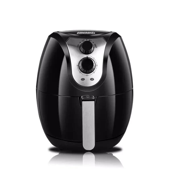 Emerald 3.4 Qt. Manual Air Fryer with Rapid Air Technology, 1400W, Black