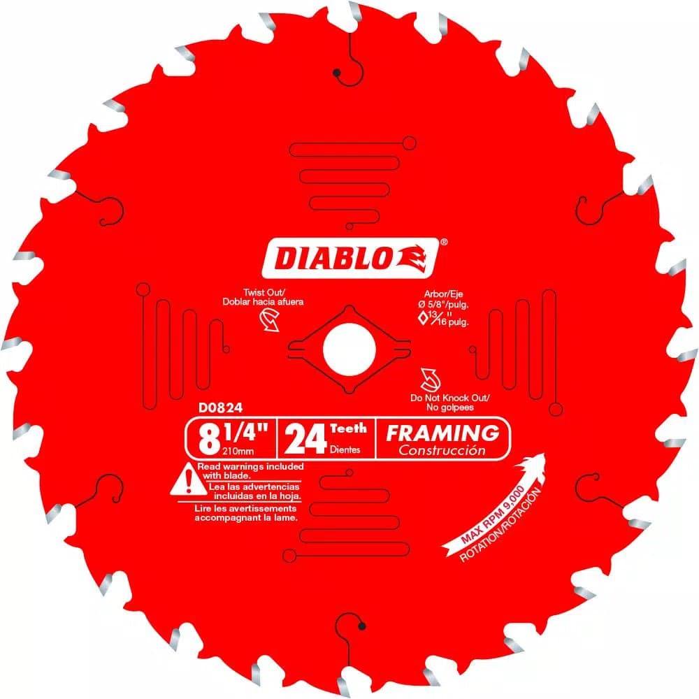 Diablo Steel Demon 8-1/4 in. x 24-Tooth Framing Saw Blade