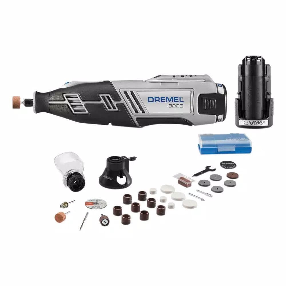 Dremel 8220 12V MAX Cordless Rotary Tool Kit with 2 Batteries, 28 Accessories and Case