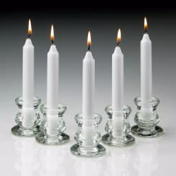 Light In The Dark 6 in. White Unscented Taper Candles, 3/4 in. Thick, Set of 80 thumbnail 1