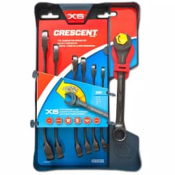 Crescent X6 7-Piece Metric Ratcheting Combination Wrench Set thumbnail 2