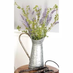 LITTON LANE 10 in. x 12 in. Gray and Rust Brown Hammered Tin Watering Jug Decor thumbnail 1