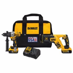 DEWALT 20V MAX XR Brushless Drill/Reciprocating Saw Combo Kit with (2) 5.0 Ah Batteries & Charger thumbnail 1
