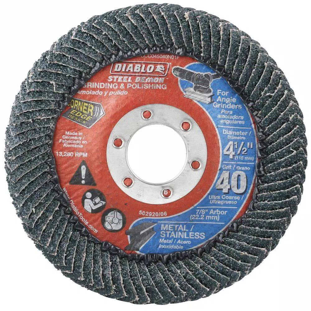 Diablo Steel Demon 4-1/2 in. 40-Grit Type 29 Conical Flap Disc for Grinding and Polishing