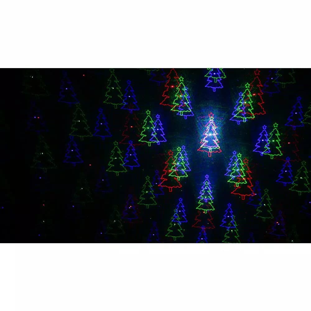 LEDMALL 3-in-1 RGB Outdoor Laser Projector, 18 Moving Patterns for Christmas, Halloween & Garden Decor