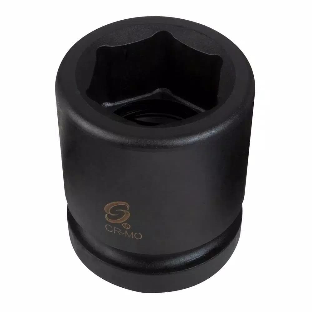 SUNEX TOOLS 43 mm 3/4 in. Drive 6-Point Impact Socket, Chrome Molybdenum Alloy Steel