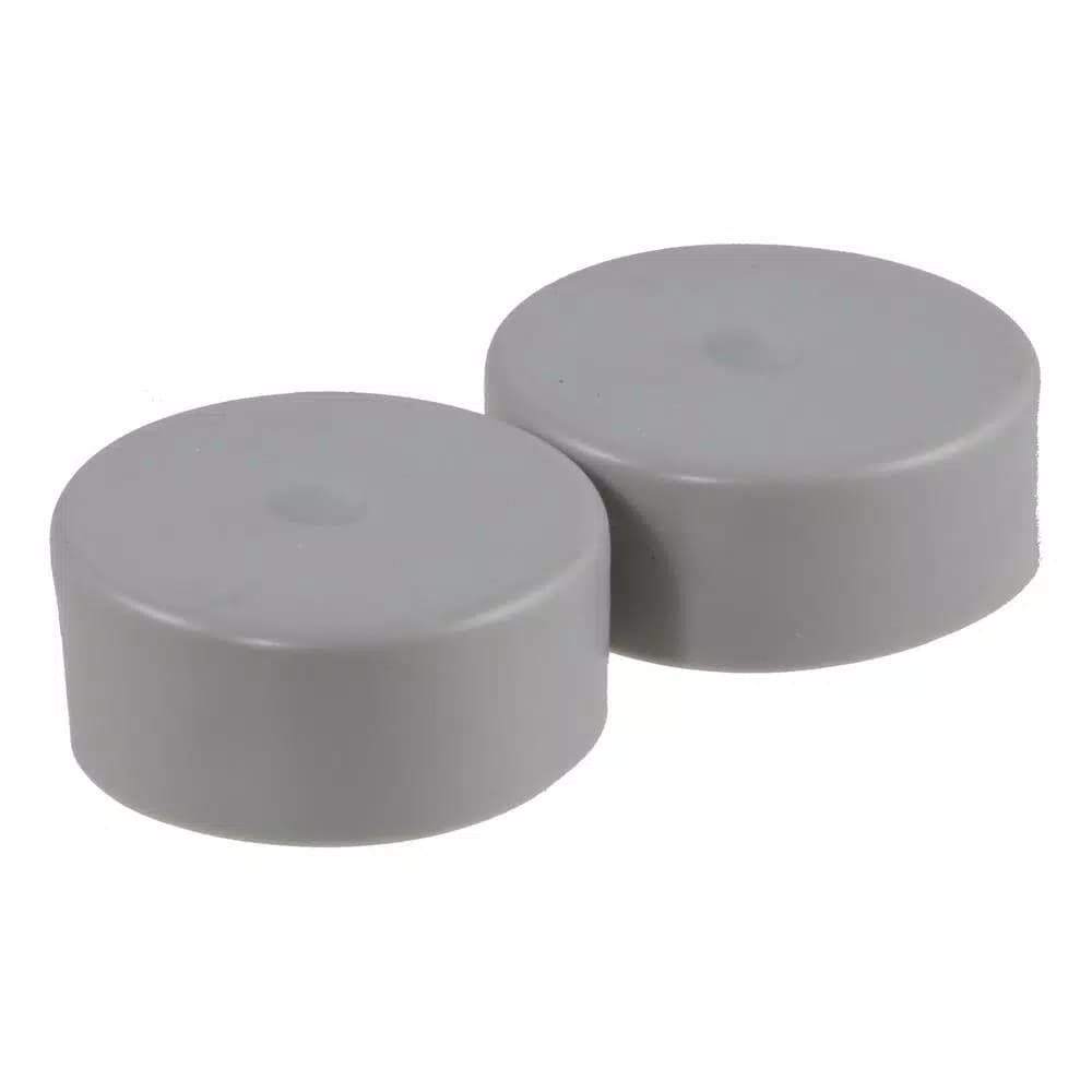 CURT 2.32" Bearing Protector Dust Covers, Gray Plastic (2-Pack)