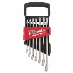 Milwaukee 7-Piece Metric Combination Wrench Set with MAX BITE Open-End Grip thumbnail 7