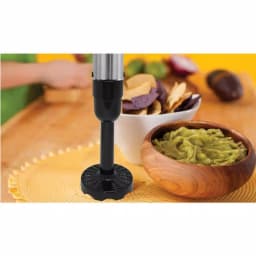 Ovente 6-Speed Hand Blender Potato Masher Attachment, Black thumbnail 2