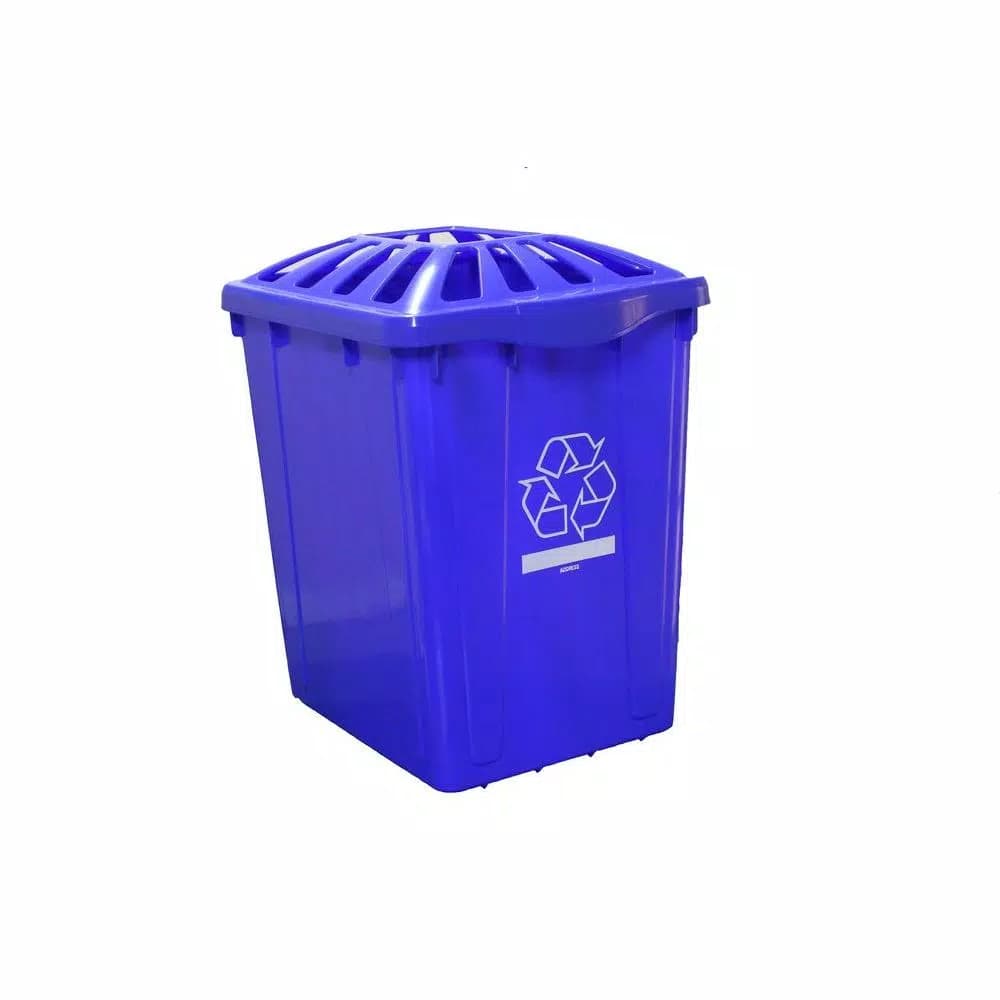 Enviro World 15 Gal. Recycling Bin with Standard Lid, Blue