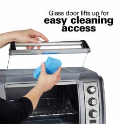 Hamilton Beach Easy Reach 1500W 6-Slice Convection Toaster Oven with Roll-Top Door, Grey thumbnail 4