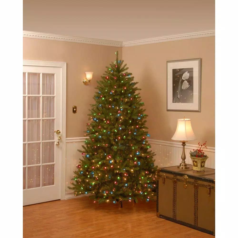 Unbranded 7.5 ft. Dunhill Fir Pre-Lit Artificial Christmas Tree with 700 Dual Color LED Lights