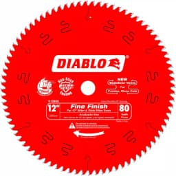 Diablo 12 in. x 80-Tooth Fine Finish Carbide Circular Saw Blade thumbnail 1