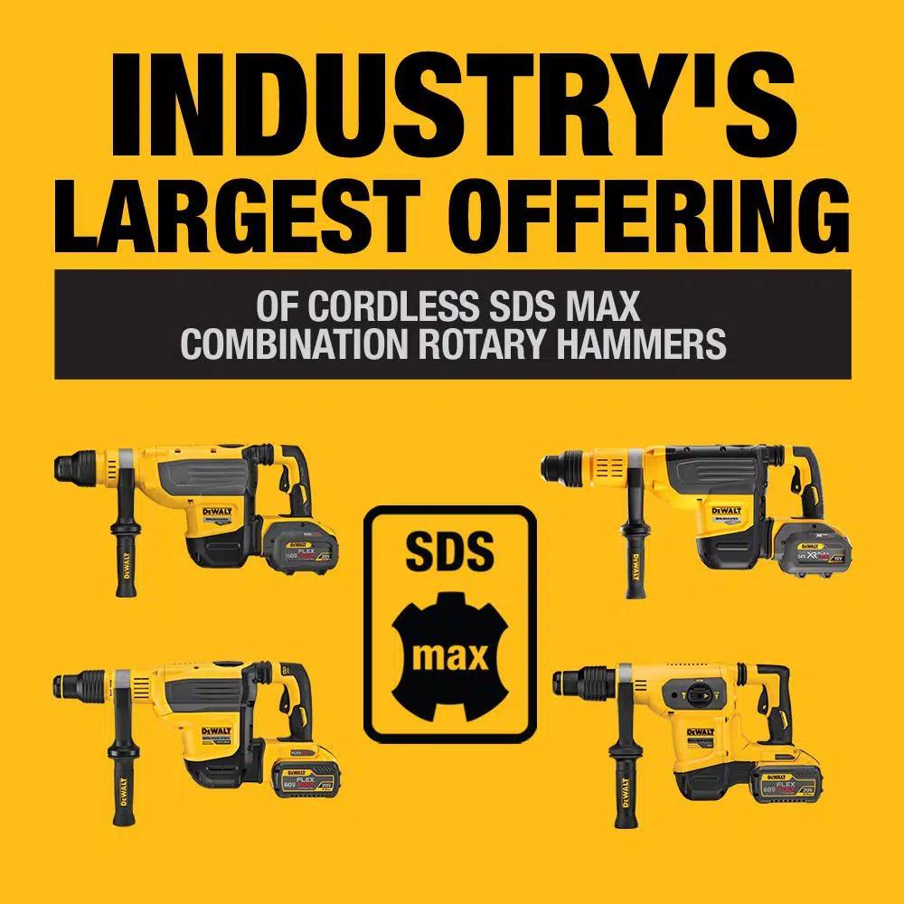 DEWALT 60V MAX FLEXVOLT Cordless Brushless 1-3/4 in. SDS MAX Rotary Hammer Kit with (2) 9.0 Ah Batteries