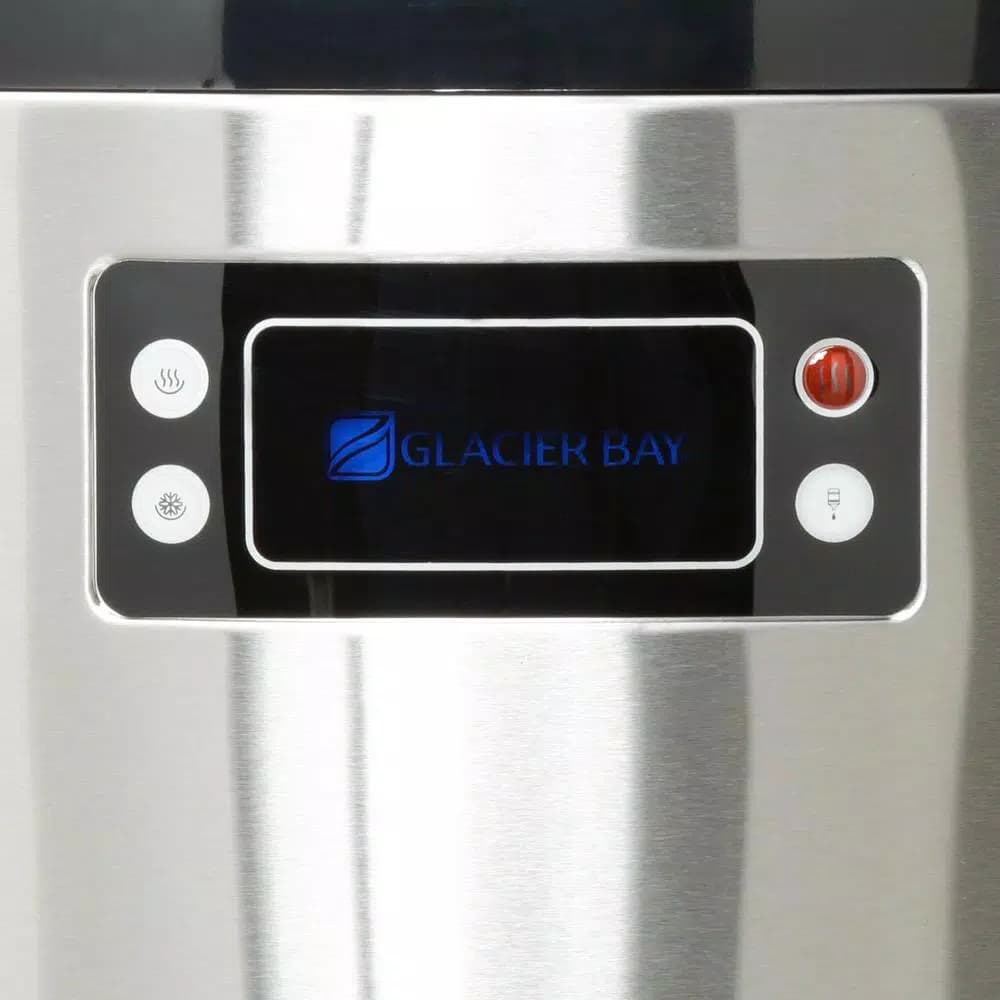 Glacier Bay Bottom Load Water Dispenser, Stainless Steel and Black Piano Gloss