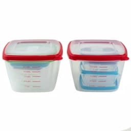 Unbranded 10-Piece Locking Round Plastic Food Storage Container Set with Airtight Snap-On Lids thumbnail 3