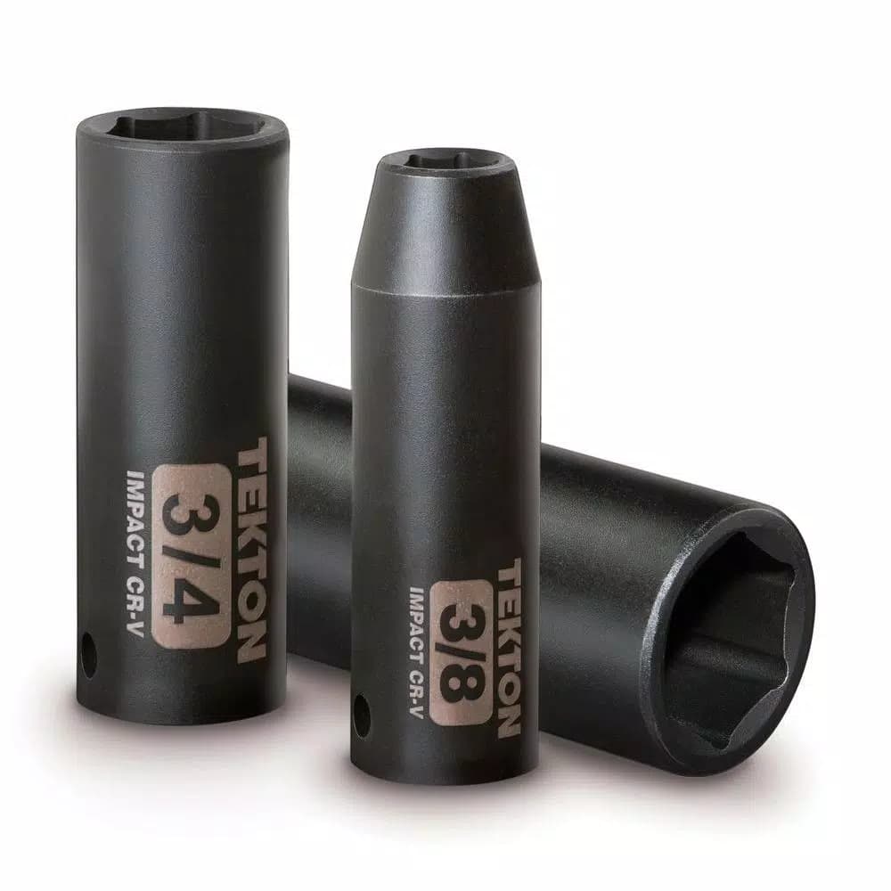 TEKTON 12-Piece 3/8 in. Drive Deep Impact Socket Set, 5/16 to 1 in. SAE