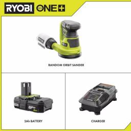 RYOBI 18V ONE+ 5 in. Random Orbit Sander Kit with 2.0 Ah Battery and Charger thumbnail 2