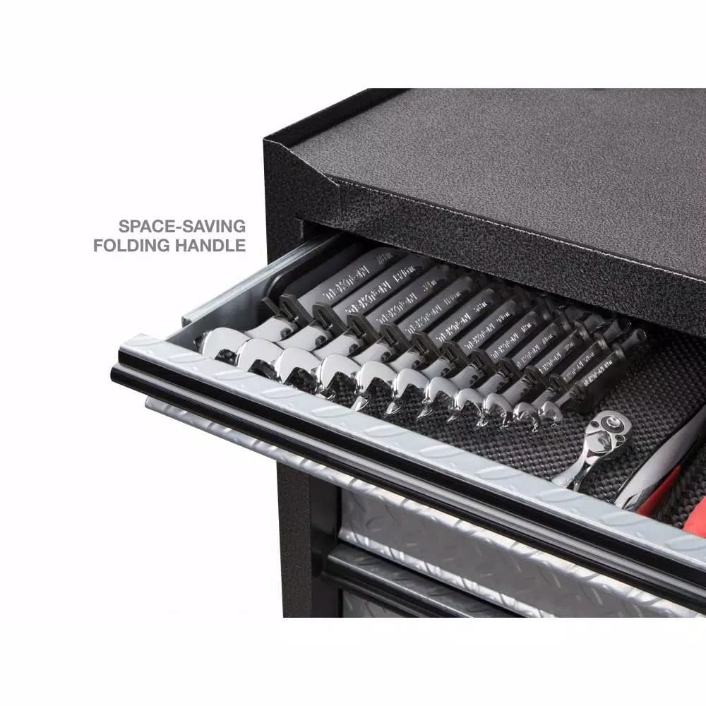 TEKTON 11-Tool Store-and-Go Wrench Rack Keeper, Black