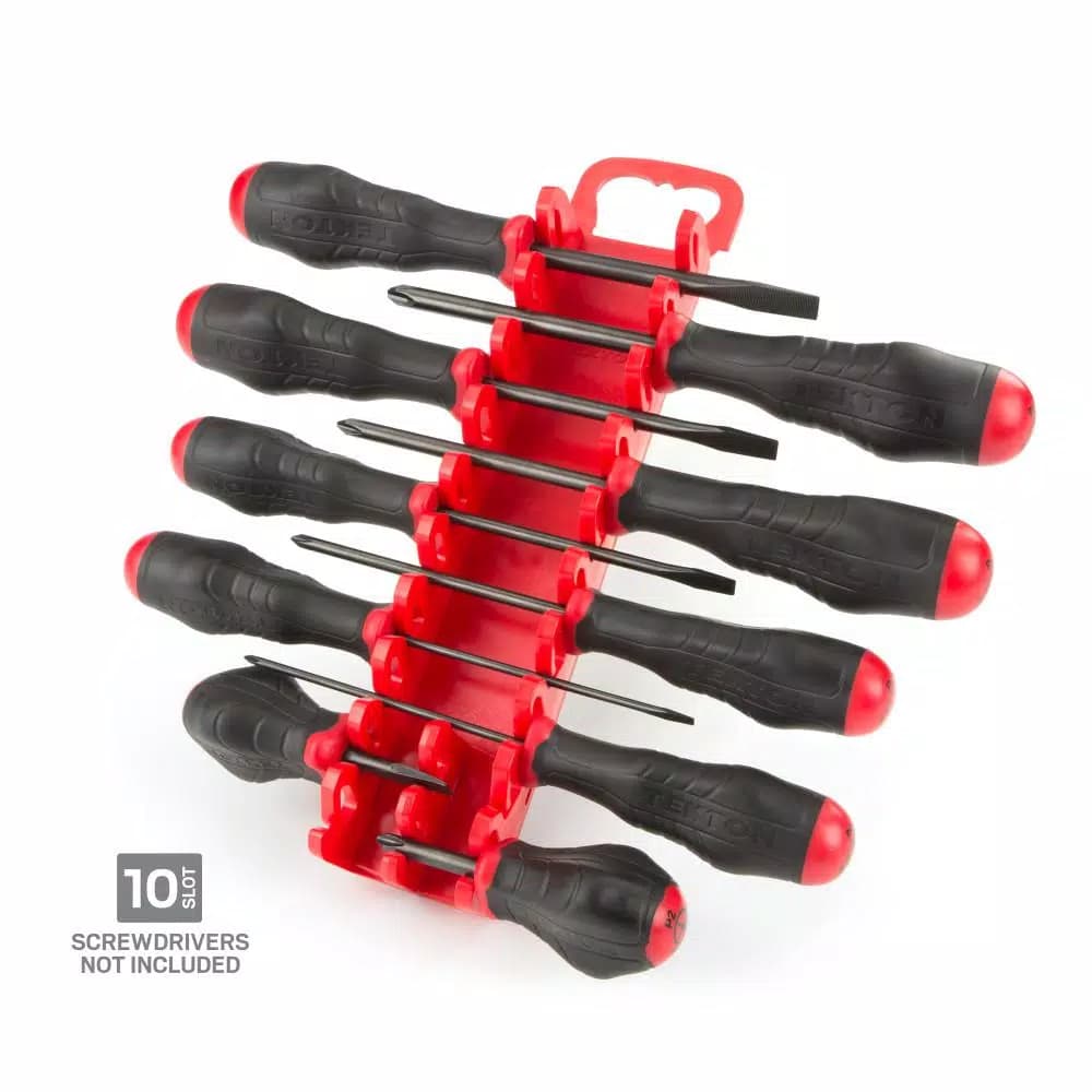 TEKTON 10-Slot Screwdriver Organizer and Holder with Folding Handle