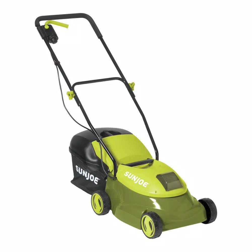 Sun Joe 28V Brushless Cordless Walk-Behind Push Mower Kit with 5 Ah Battery and Charger, 14 in. Cutting Width