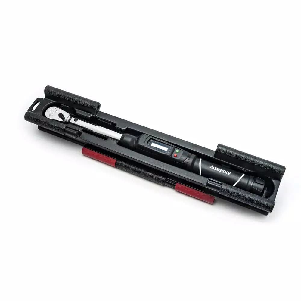 Husky 3/8 in. Drive Digital Display Click Torque Wrench, 5-80 ft. lbs.