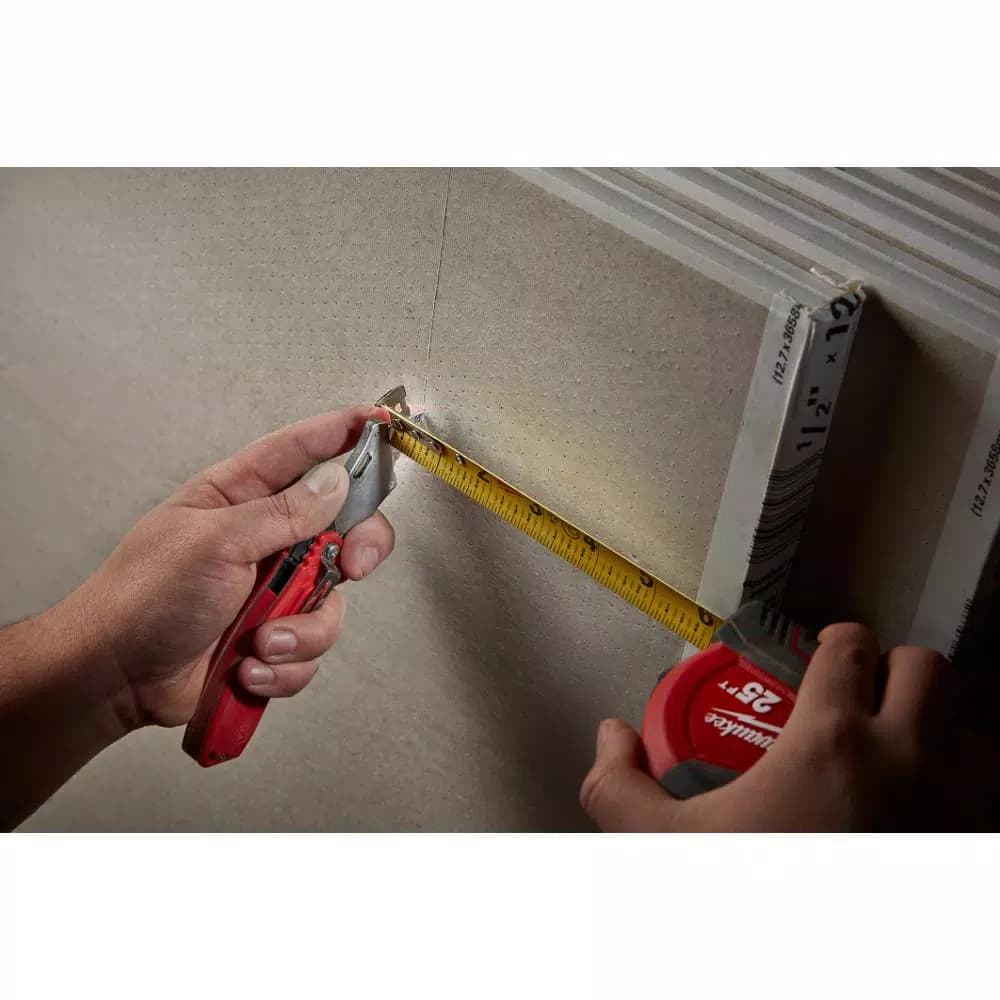 Milwaukee 25 ft. Compact Tape Measure with Nylon Blade Protection and 5-Point Reinforced Frame
