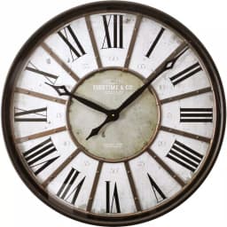 FirsTime 29 in. Roman Oil Rubbed Bronze Wall Clock, Oversized Industrial Style thumbnail 2