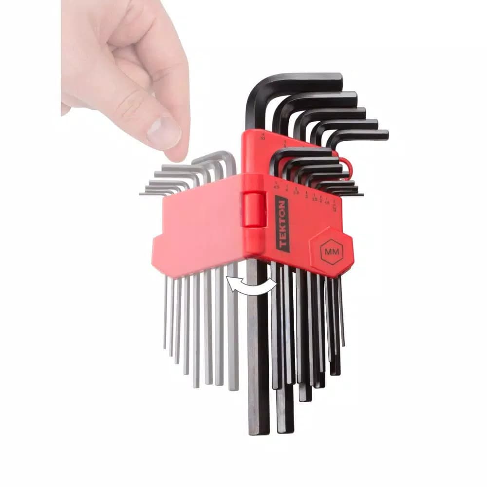 TEKTON 13-Piece Metric Long Arm Hex Key Wrench Set, 1.27-10 mm