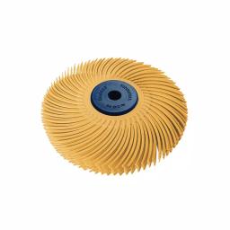 Dedeco Sunburst 3 in. 6-Ply Radial Discs 1/4 in. 6 Mic X-Fine Arbor Polishing Tool thumbnail 1