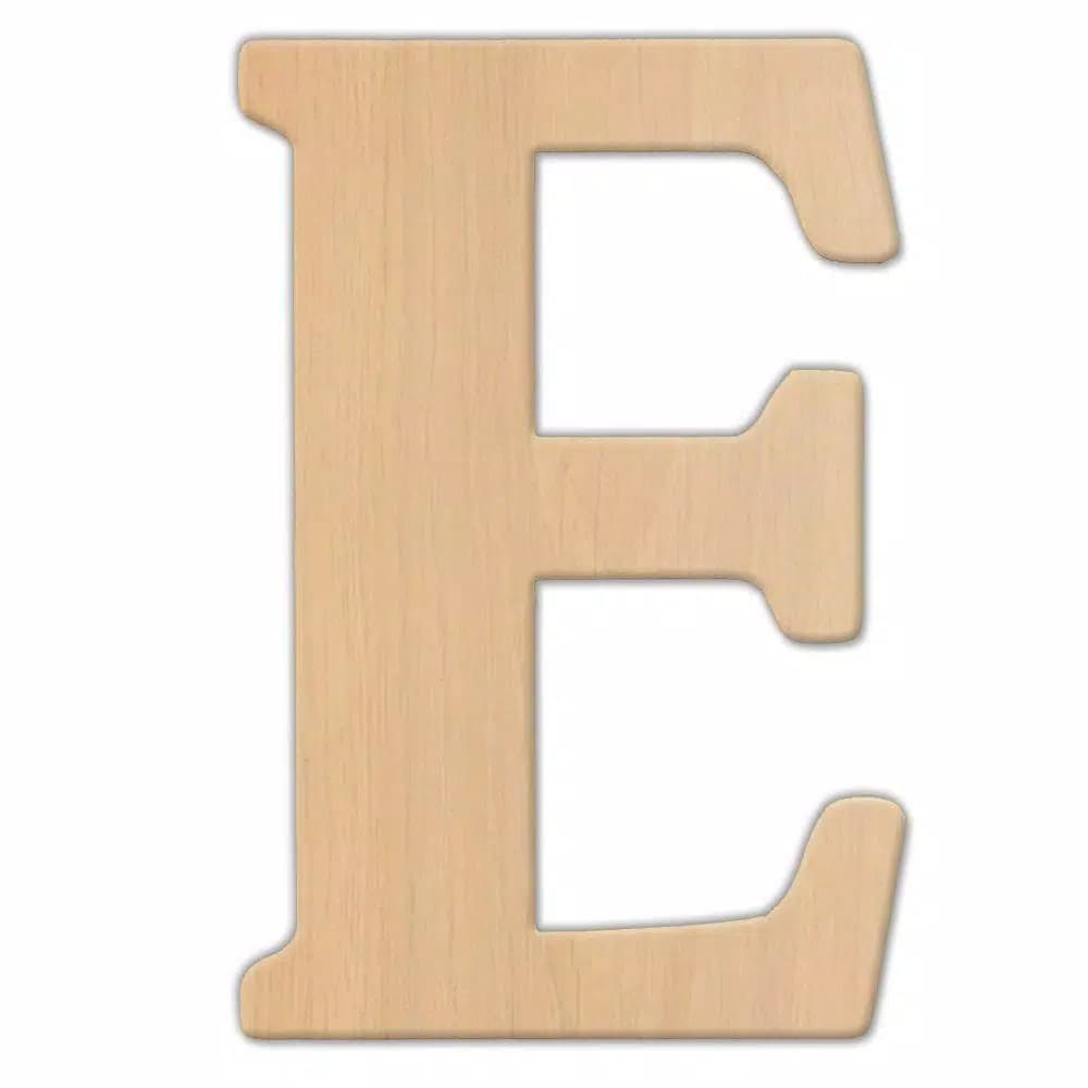 Jeff McWilliams Designs 15 in. Oversized Unfinished Wood Letter (E) - Industrial Style Wall Decor