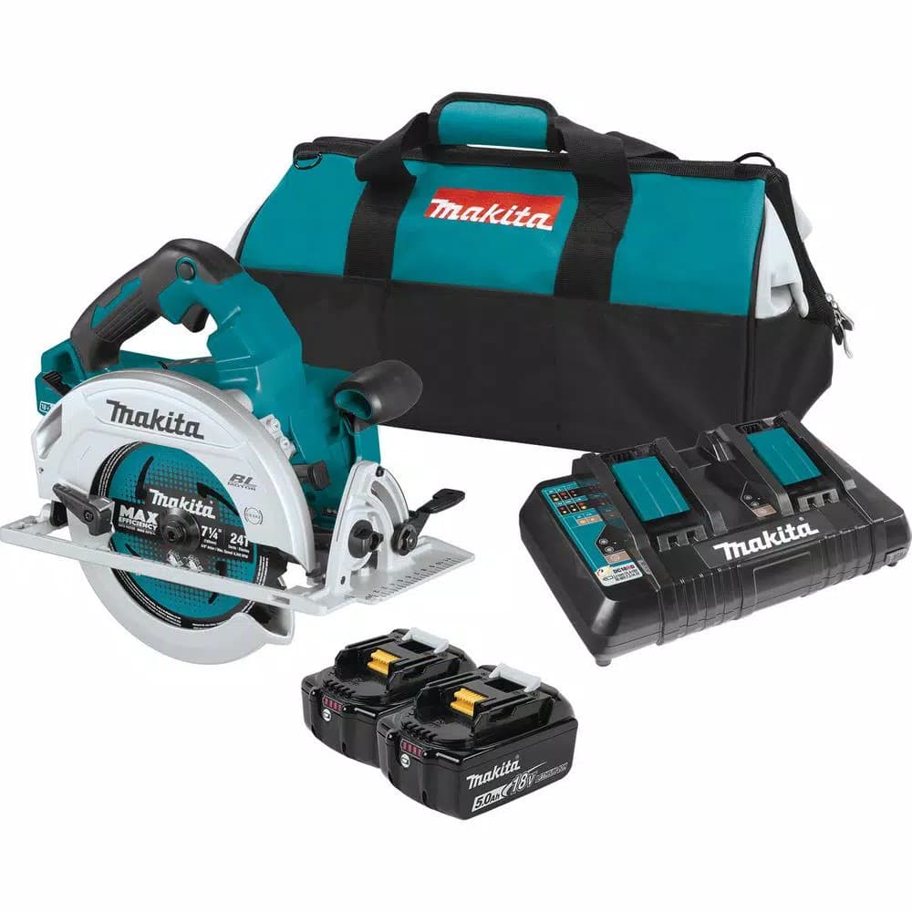 Makita 18V X2 LXT Brushless 7-1/4 in. Circular Saw Kit (36V) with 2 5.0Ah Batteries and Charger