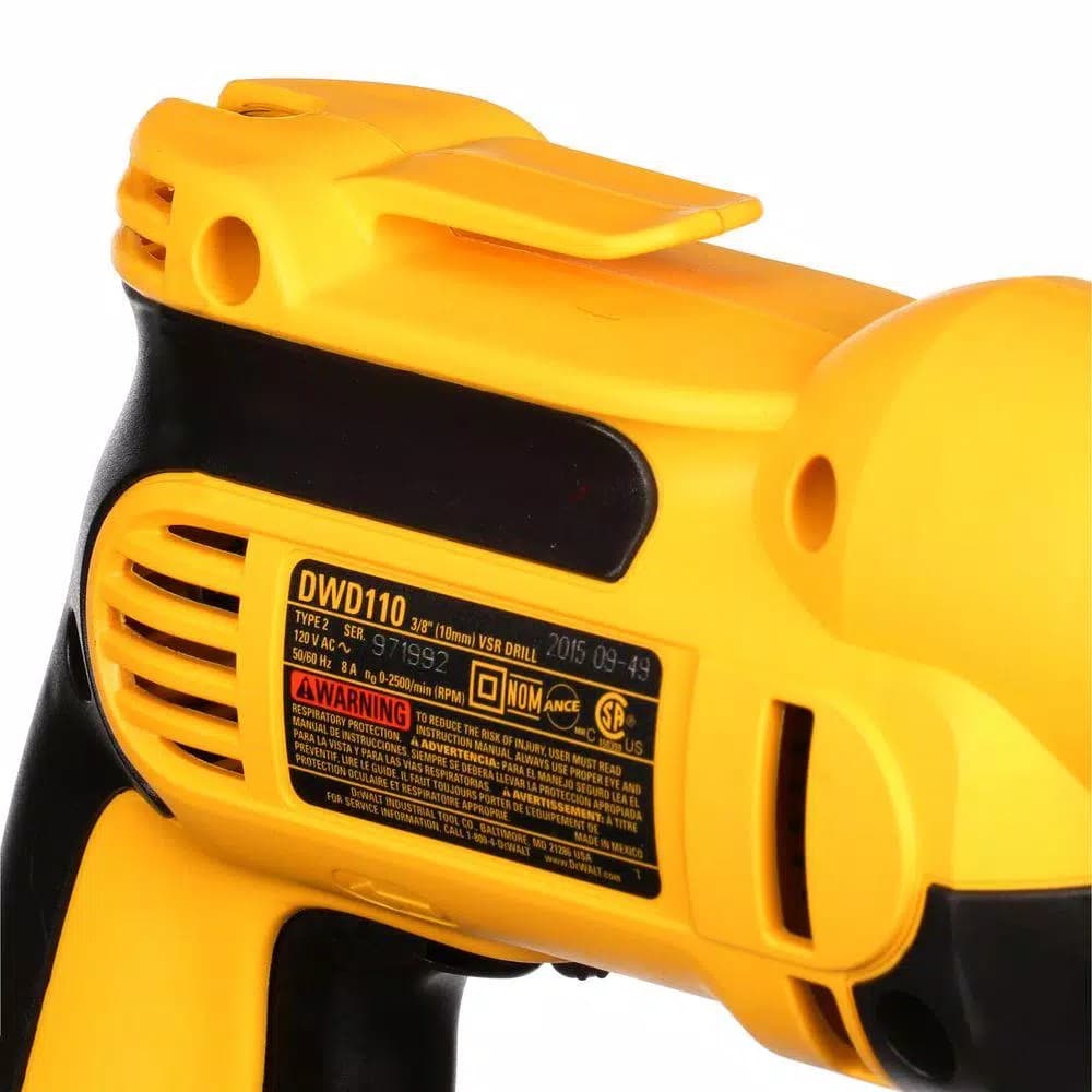 DEWALT 3/8 in. Pistol Grip Corded Drill, 8 Amp, 2500 RPM