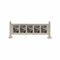 LITTON LANE 5-Opening Farmhouse Standing Picture Frame, Chipped White Wood Finish, 5 x 7 in. thumbnail 2