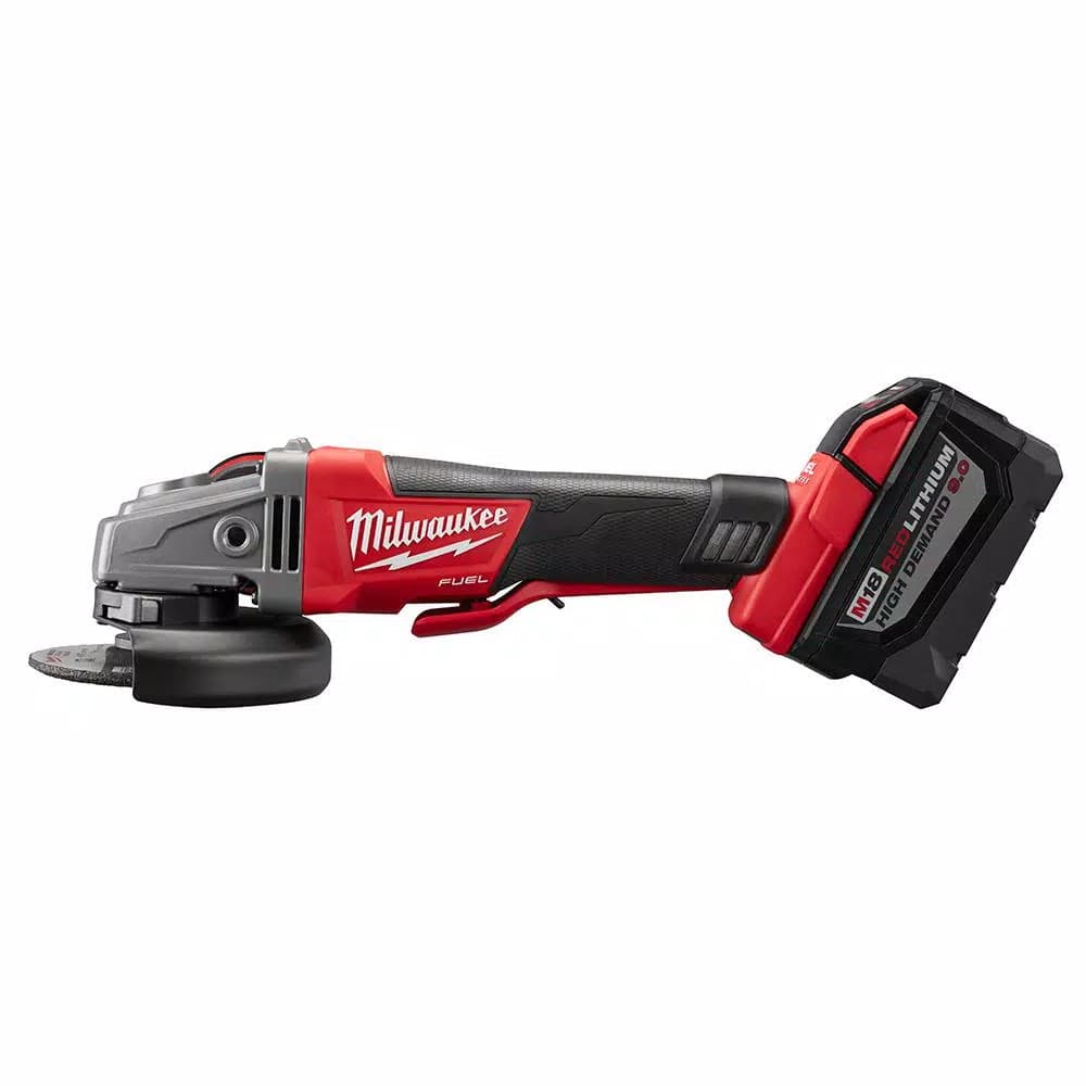 Milwaukee M18 FUEL 4-1/2 in. / 5 in. Braking Angle Grinder Kit with (2) 9.0 Ah Batteries and Rapid Charger
