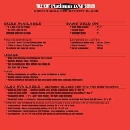 Quasar Tile Kut Platinum 7 in. Continuous Rim Diamond Blade for Tile, Stone, Marble & Granite thumbnail 2