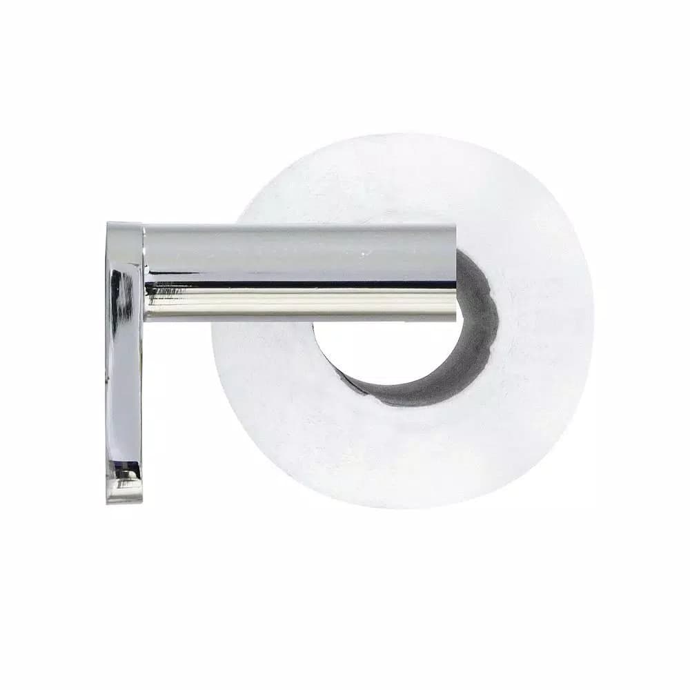 MODONA Oval Toilet Paper Holder with Stainless Steel Roller in Polished Chrome