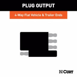 CURT 4-Way Flat License Plate Light Plug Adapter thumbnail 2