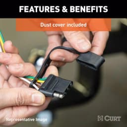 CURT 4-Way Flat Replacement Socket - Plugs into USCAR OEM Vehicle Socket thumbnail 2
