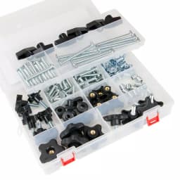 POWERTEC 129-Piece T-Track Jig Hardware Kit, 5/16-18 in. Zinc Plated Steel and Plastic Accessories thumbnail 1