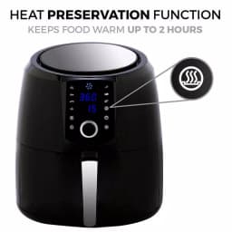 Emerald 5.5 Qt. Digital XL Air Fryer, 1800W with 7 Presets and Keep Warm Function, Black thumbnail 5