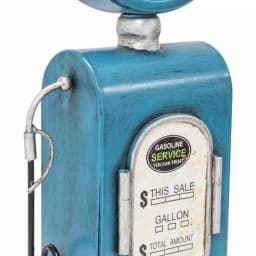 Yosemite Home Decor Route 66 Blue Gas Pump Table Top Analog Clock thumbnail 4