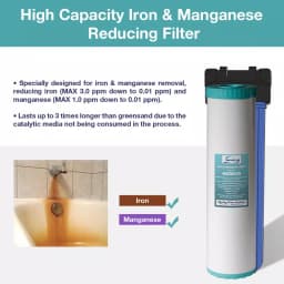 iSpring FM25B Big Blue Iron and Manganese Reducing Replacement Water Filter, 4.5 x 20 in. thumbnail 2